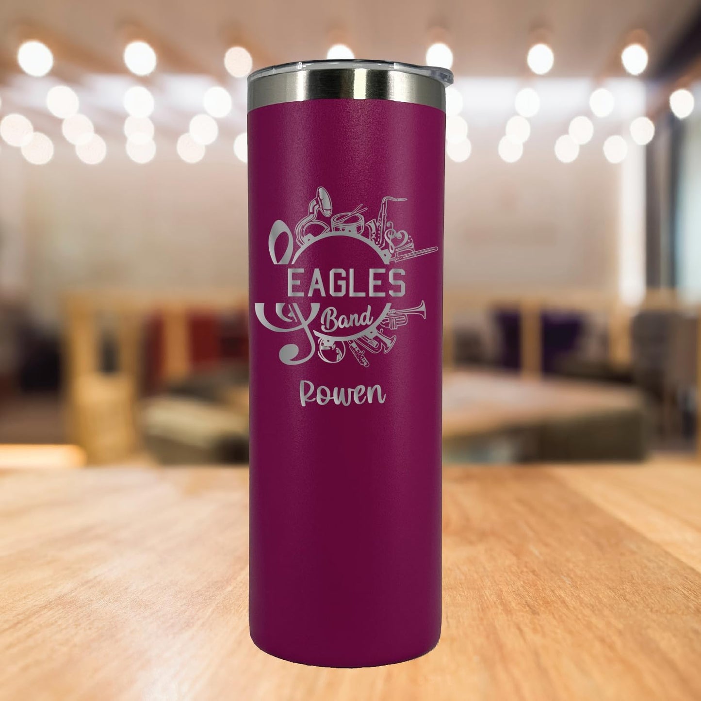 AVITO Personalized Marching Band Tumbler - Laser Engraved - Vacuum Insulated - Stainless Steel - 20 oz Tumbler with Lid and Straw - Band Director Gift - Band Gifts