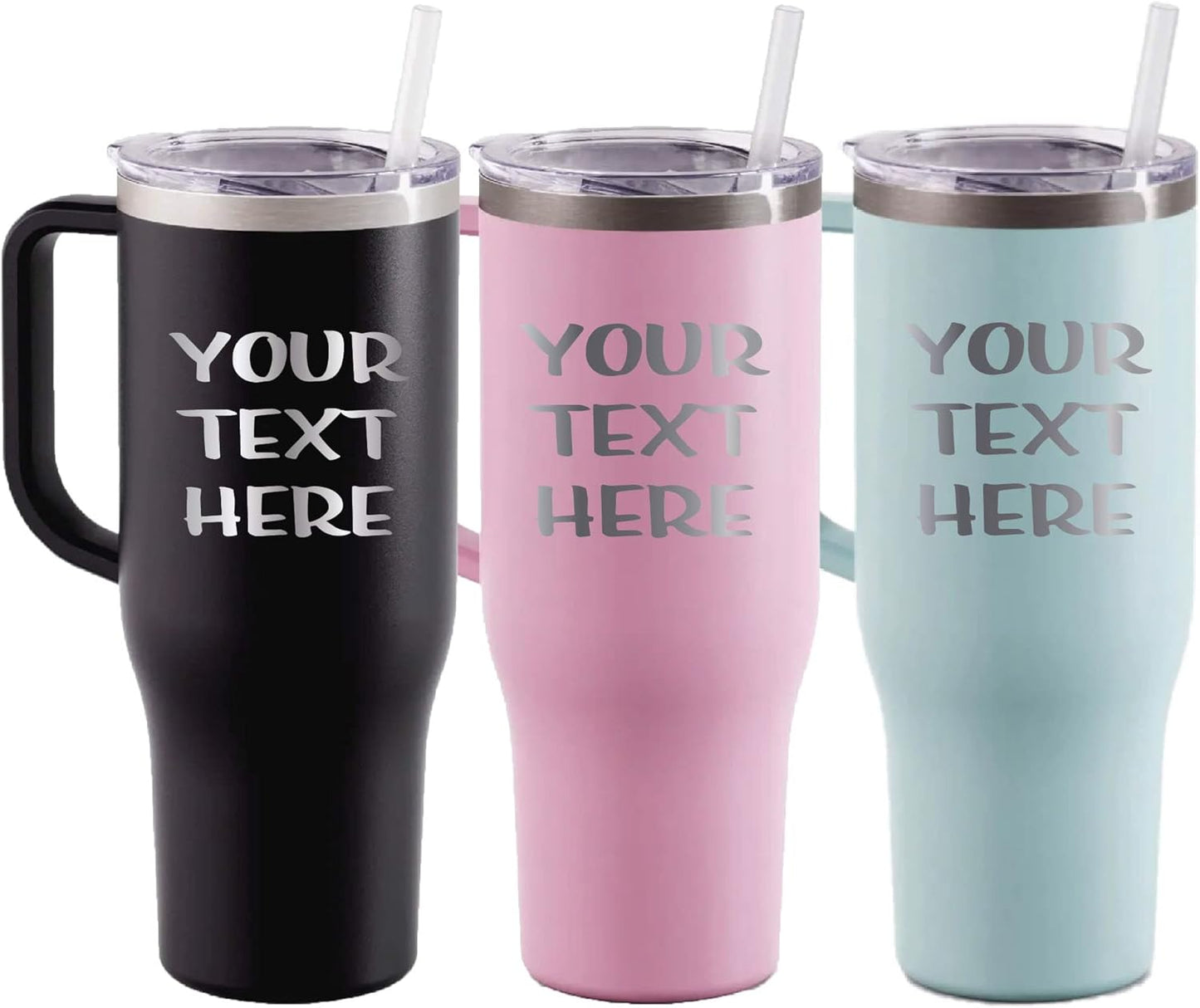 Vaso personalizado Your Text Here de 40 oz - Grabado con láser