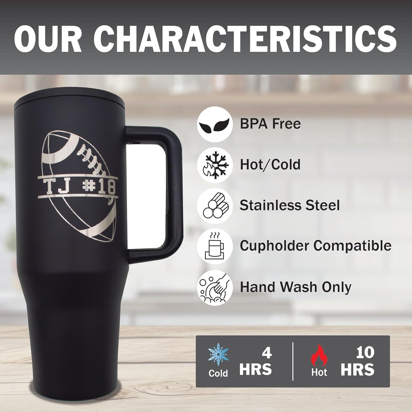 AVITO Personalized Coach Gift - Laser Engraved - Vacuum Insulated - 40 oz Tumbler with Lid - Sports Tumbler - Coach Coffee Mug - Coach Appreciation - End of Year Gift