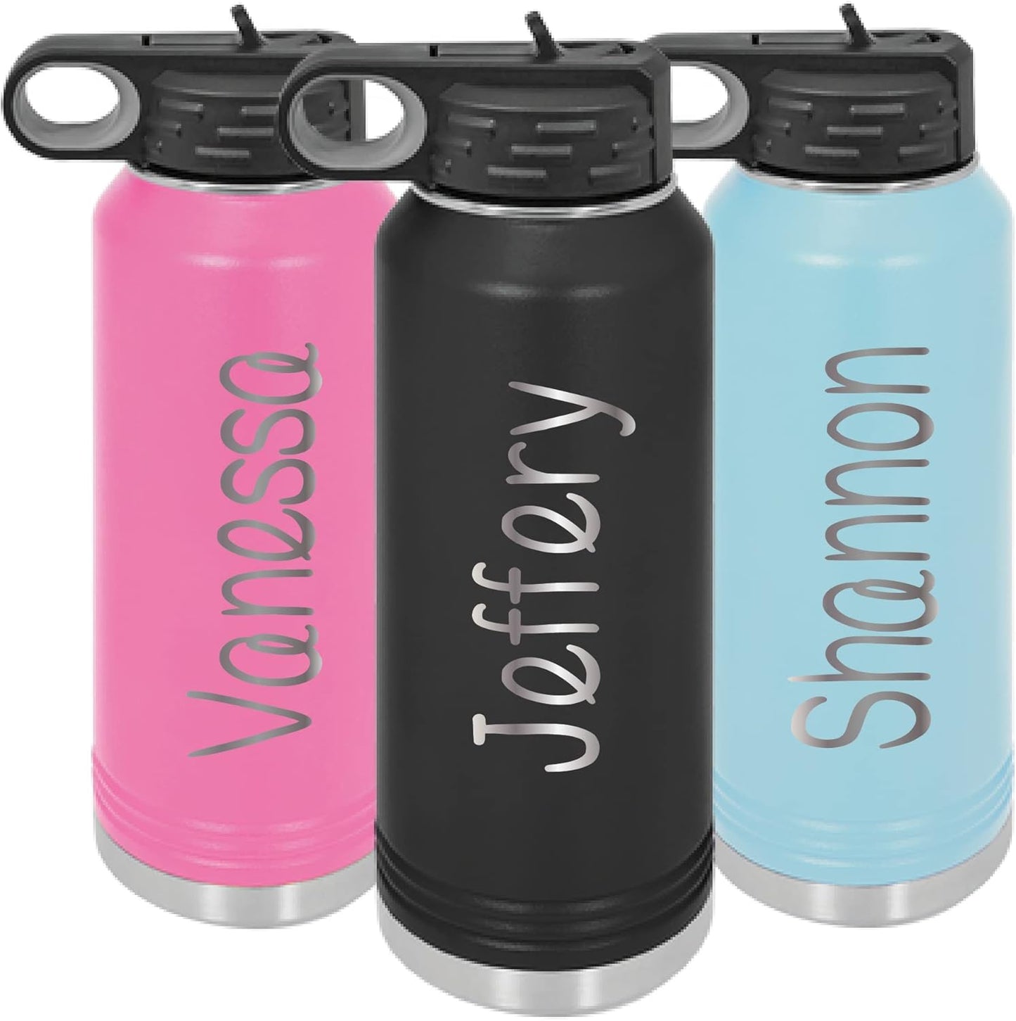 32 oz Personalized Water Bottle - XL Water Bottle with Name - Sports Water Bottle - Kids Water Bottle with Straw