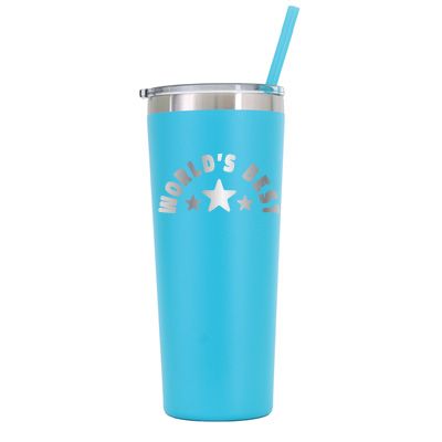22 oz Personalized "World's Best" Tumbler Laser Engraved
