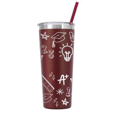 22 oz Personalized Teacher Tumbler - Laser Engraved