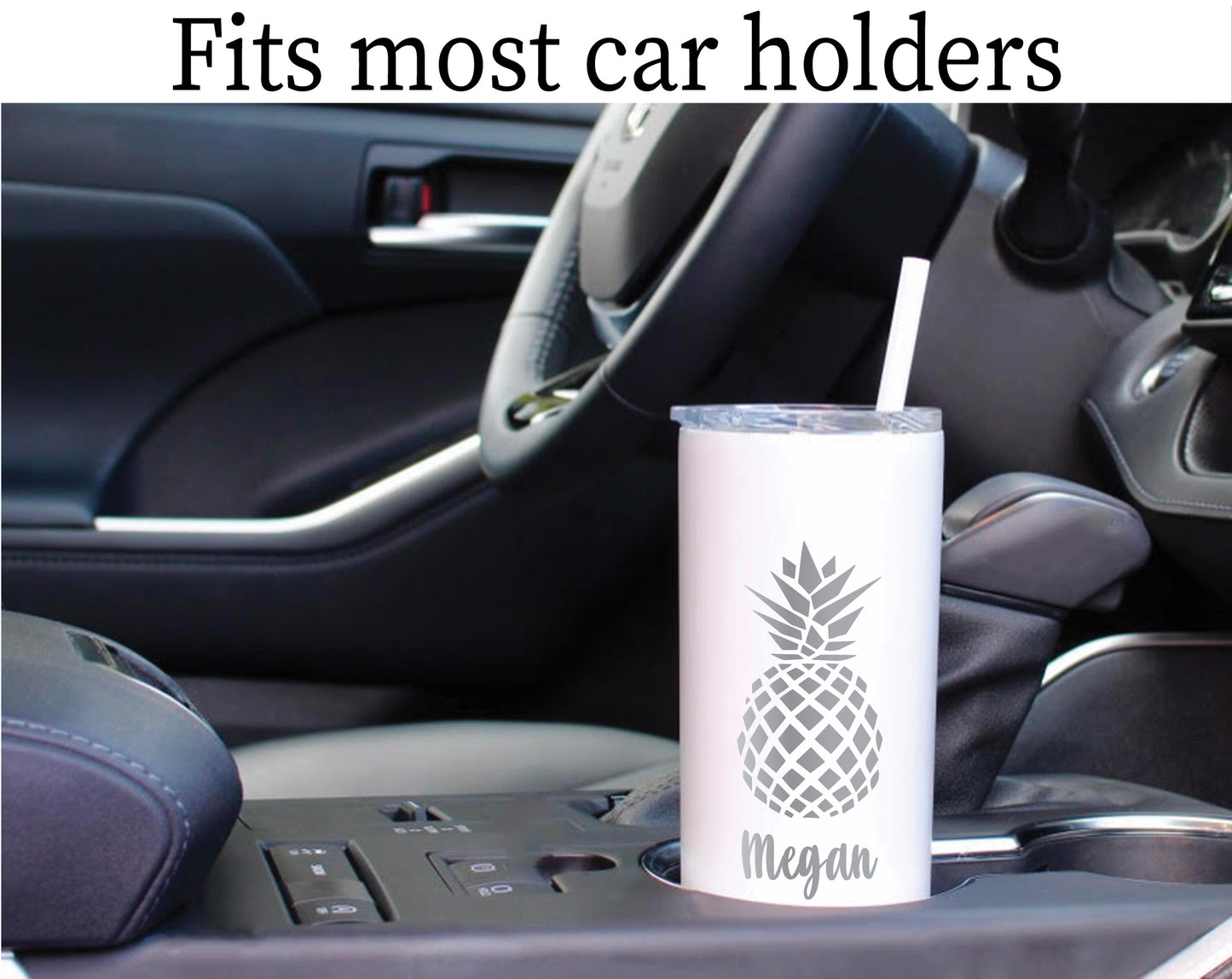Personalized Pineapple Tumbler - Laser Engraved