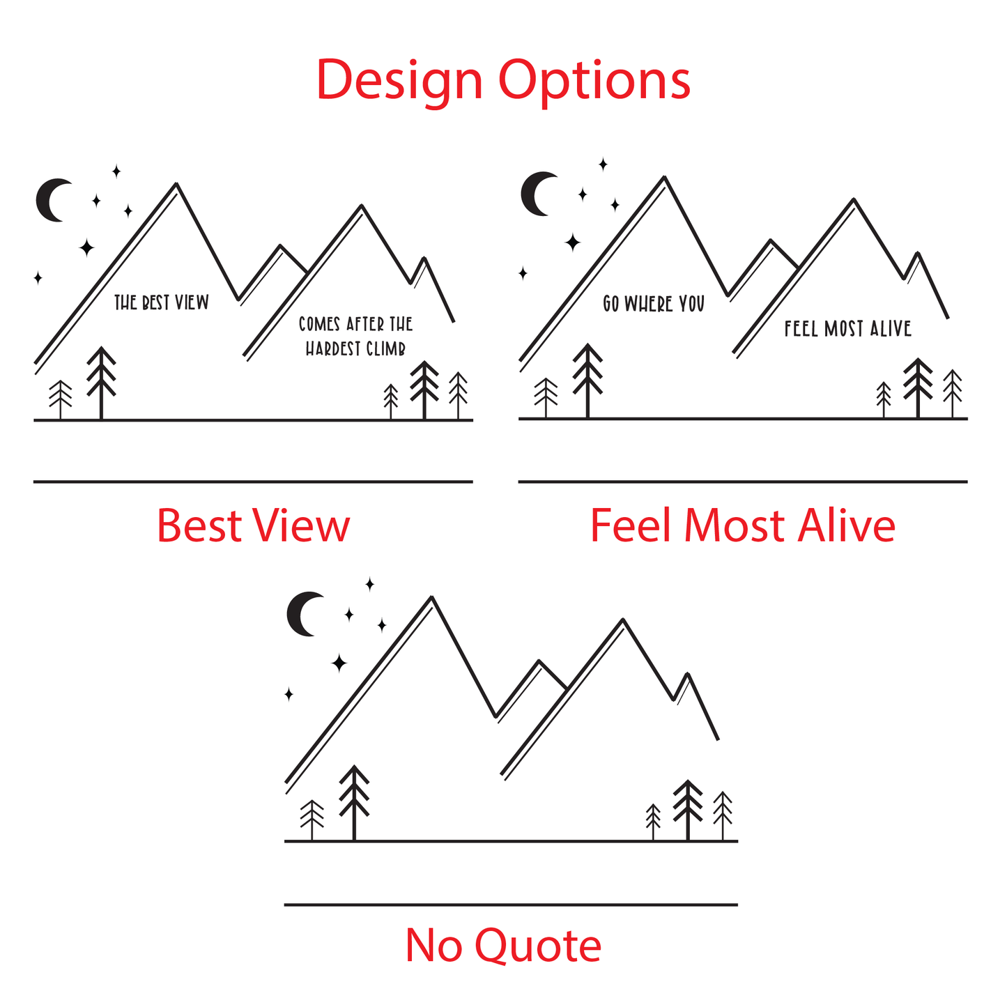 22 oz Personalized Motivational Mountain Tumbler - Laser Engraved