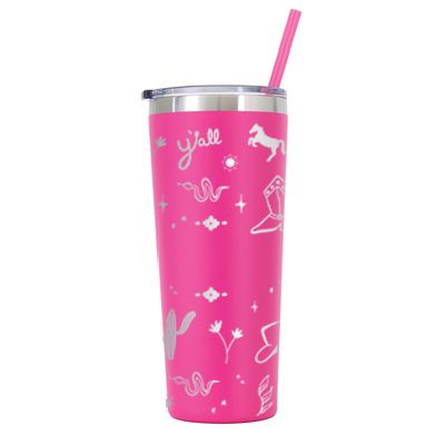 22 oz Personalized Western Tumbler - Laser Engraved