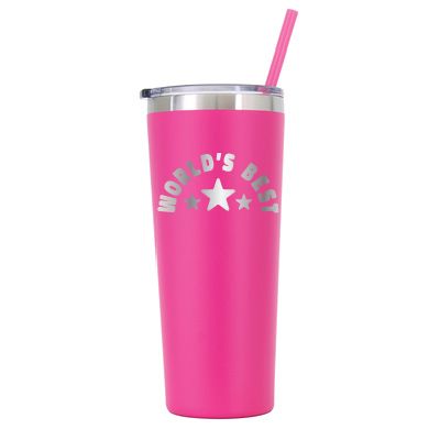 22 oz Personalized "World's Best" Tumbler Laser Engraved