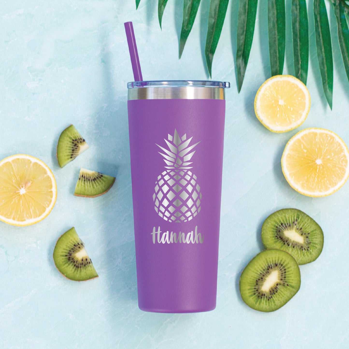 Personalized Pineapple Tumbler - Laser Engraved