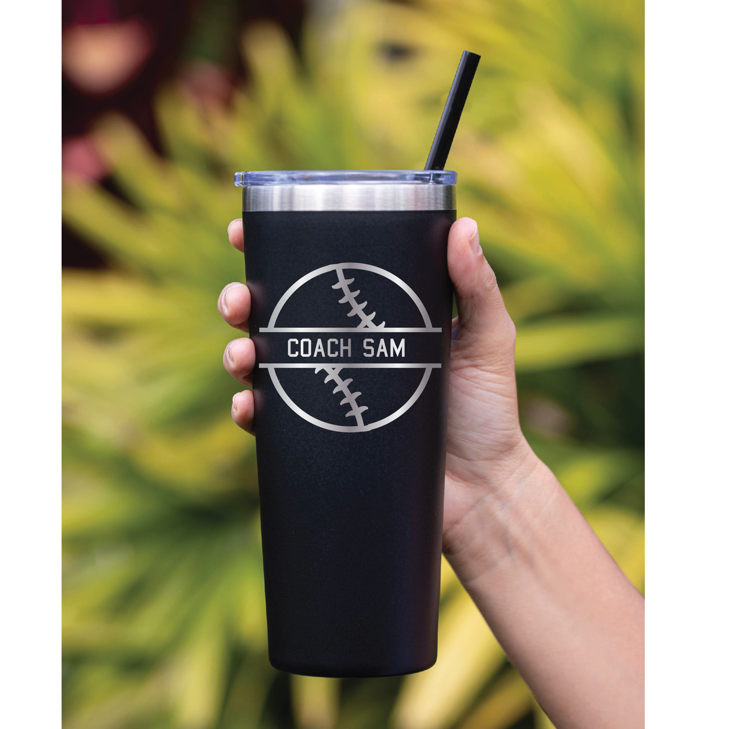 22 oz Personalized Sport Coach Tumbler - Laser Engraved
