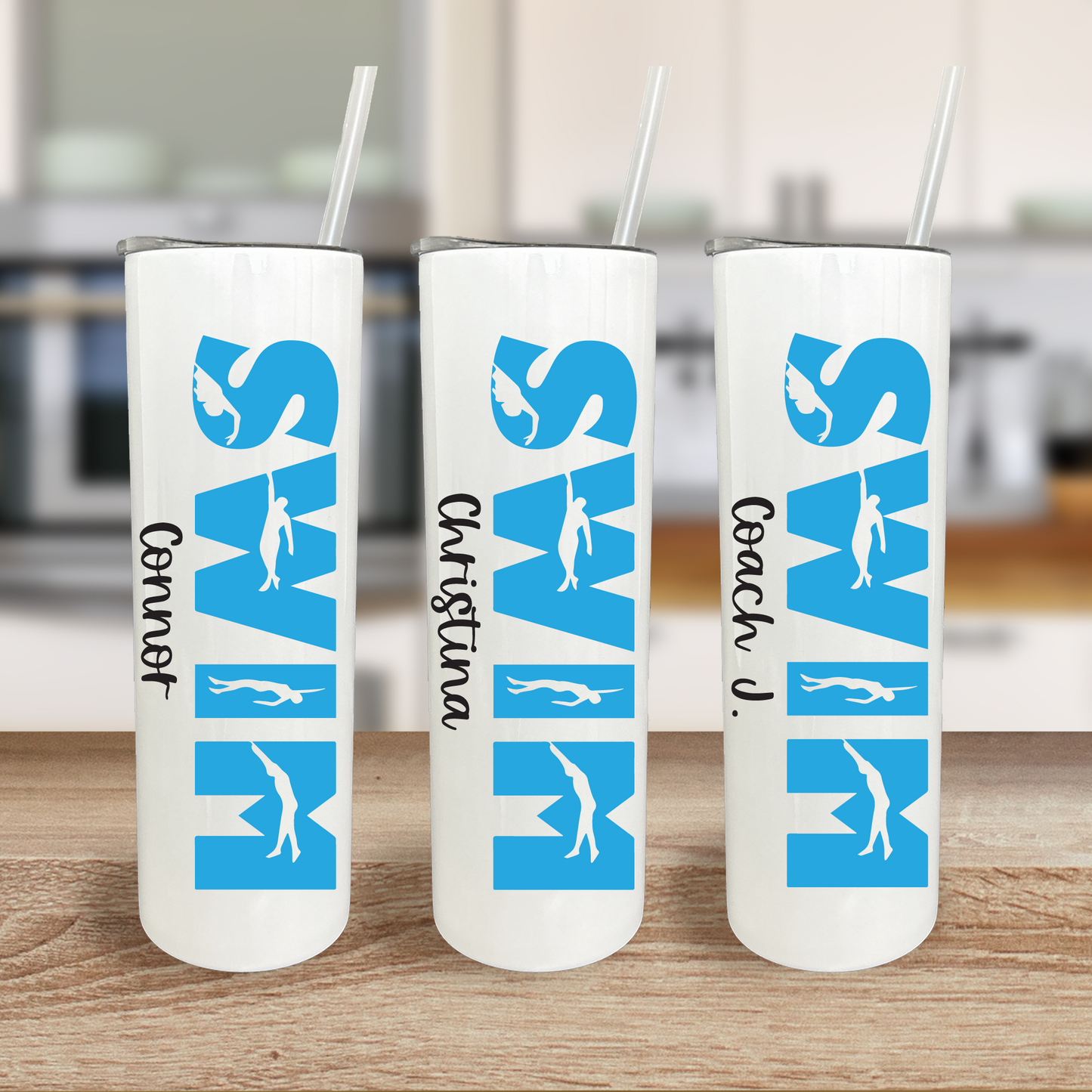 30 oz Personalized Swim Team Tumbler