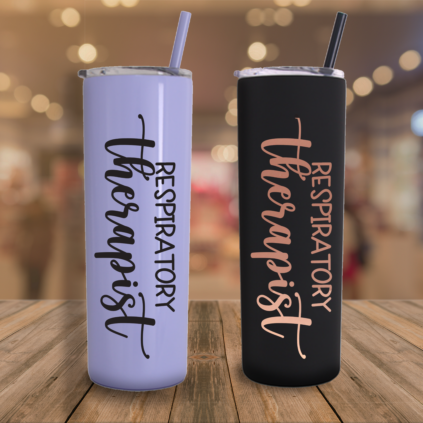 20 oz Personalized Respiratory Therapist Tumbler - Vinyl Decal