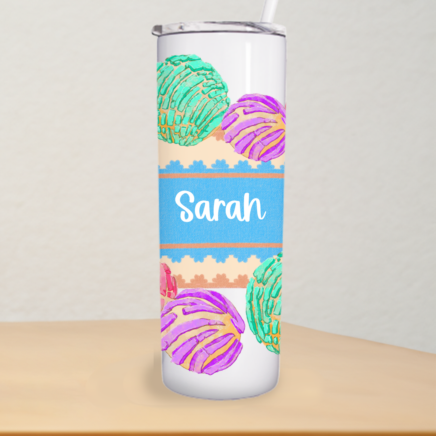 20 oz Personalized Concha Tumbler