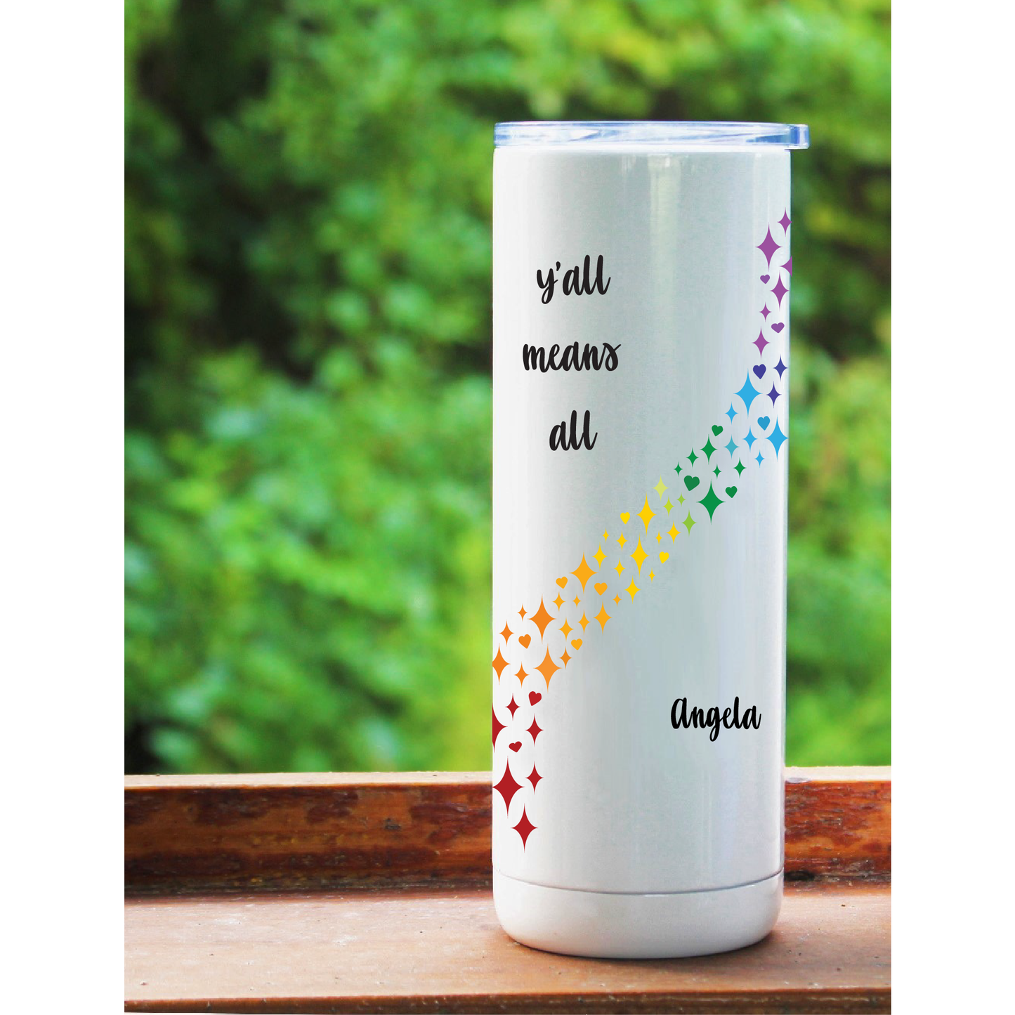 20 oz Maker Personalized Pride Y'all Means All