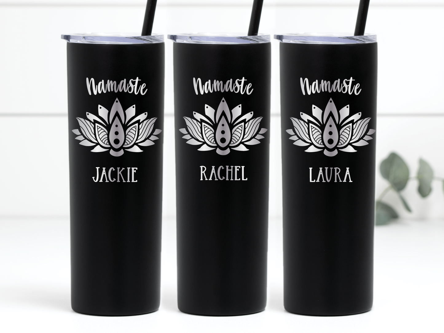 20 oz Personalized Yoga Tumbler - Laser Engraved