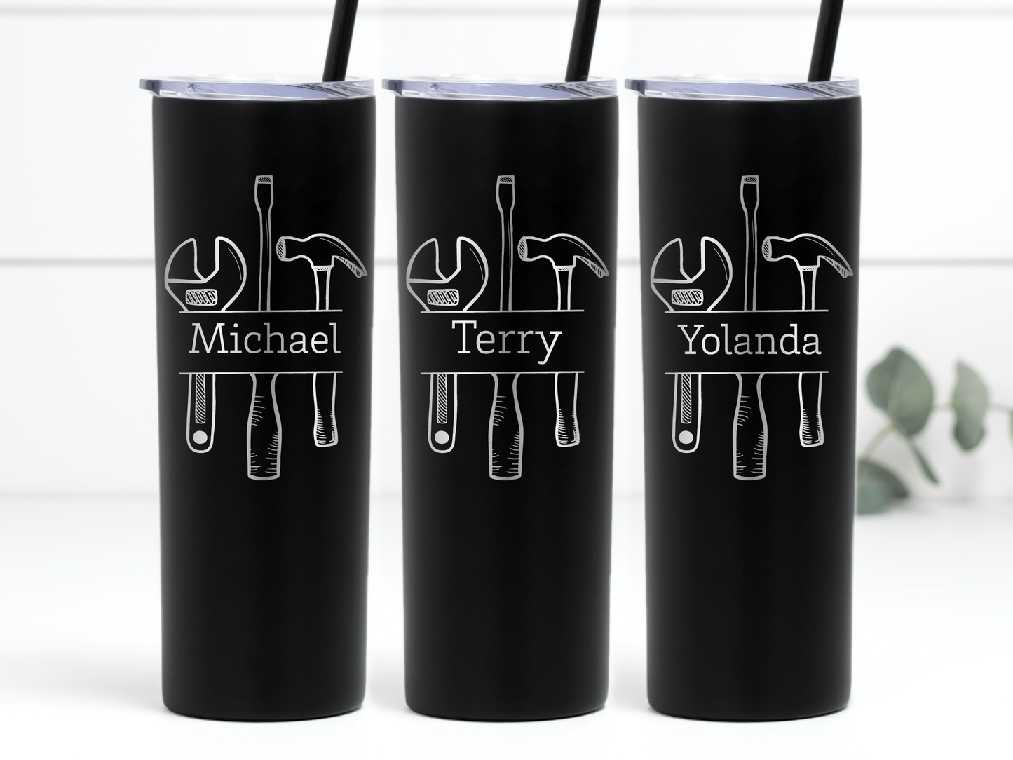 20 oz Personalized Mechanic Tumbler - Laser Engraved