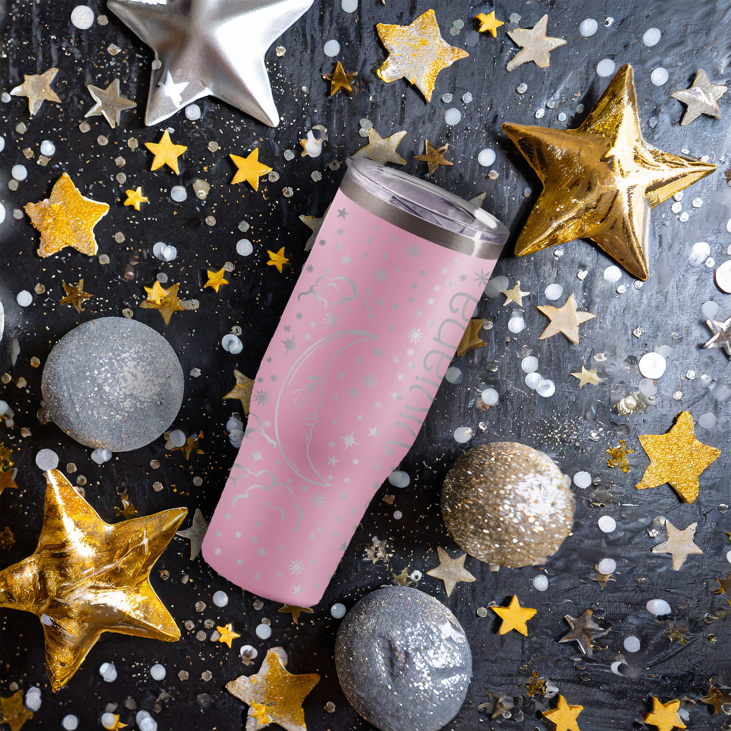 40 oz Personalized Celestial Tumbler - Laser Engraved