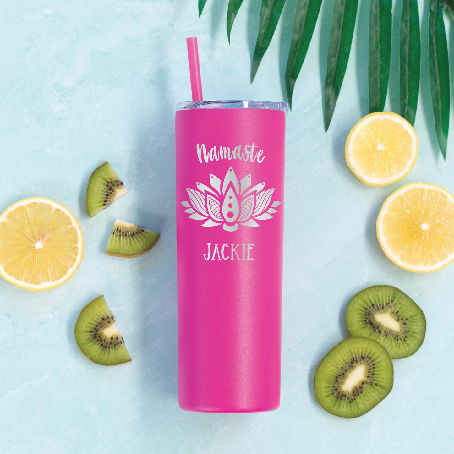 20 oz Personalized Yoga Tumbler - Laser Engraved