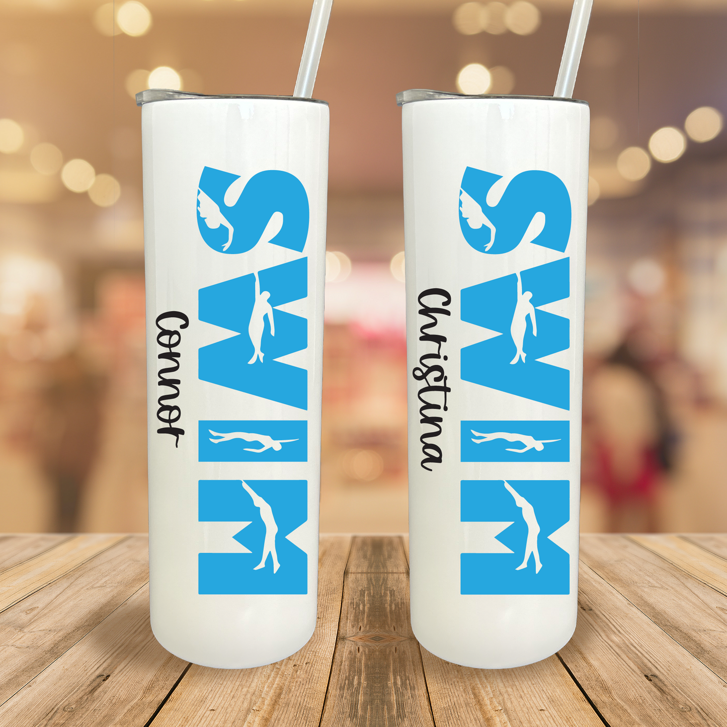 30 oz Personalized Swim Team Tumbler