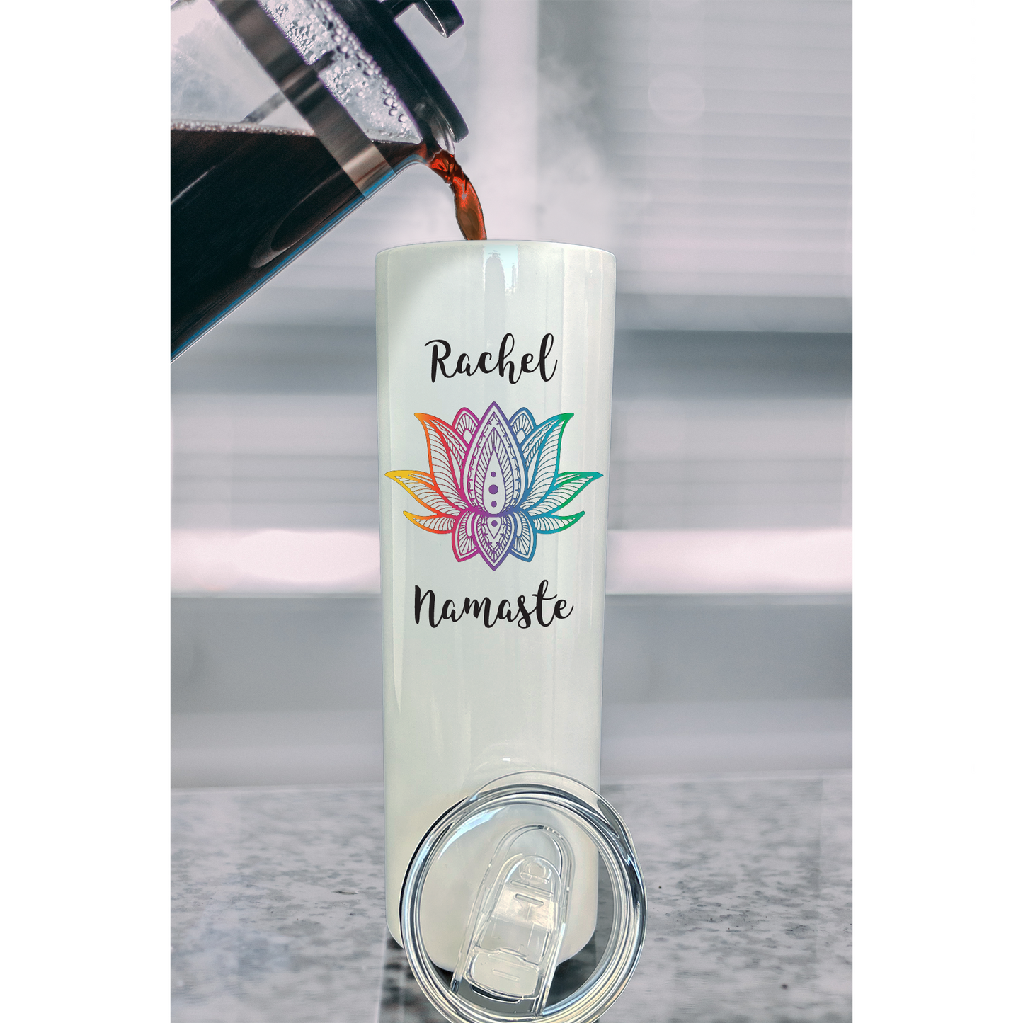 30 oz Personalized Yoga Tumbler