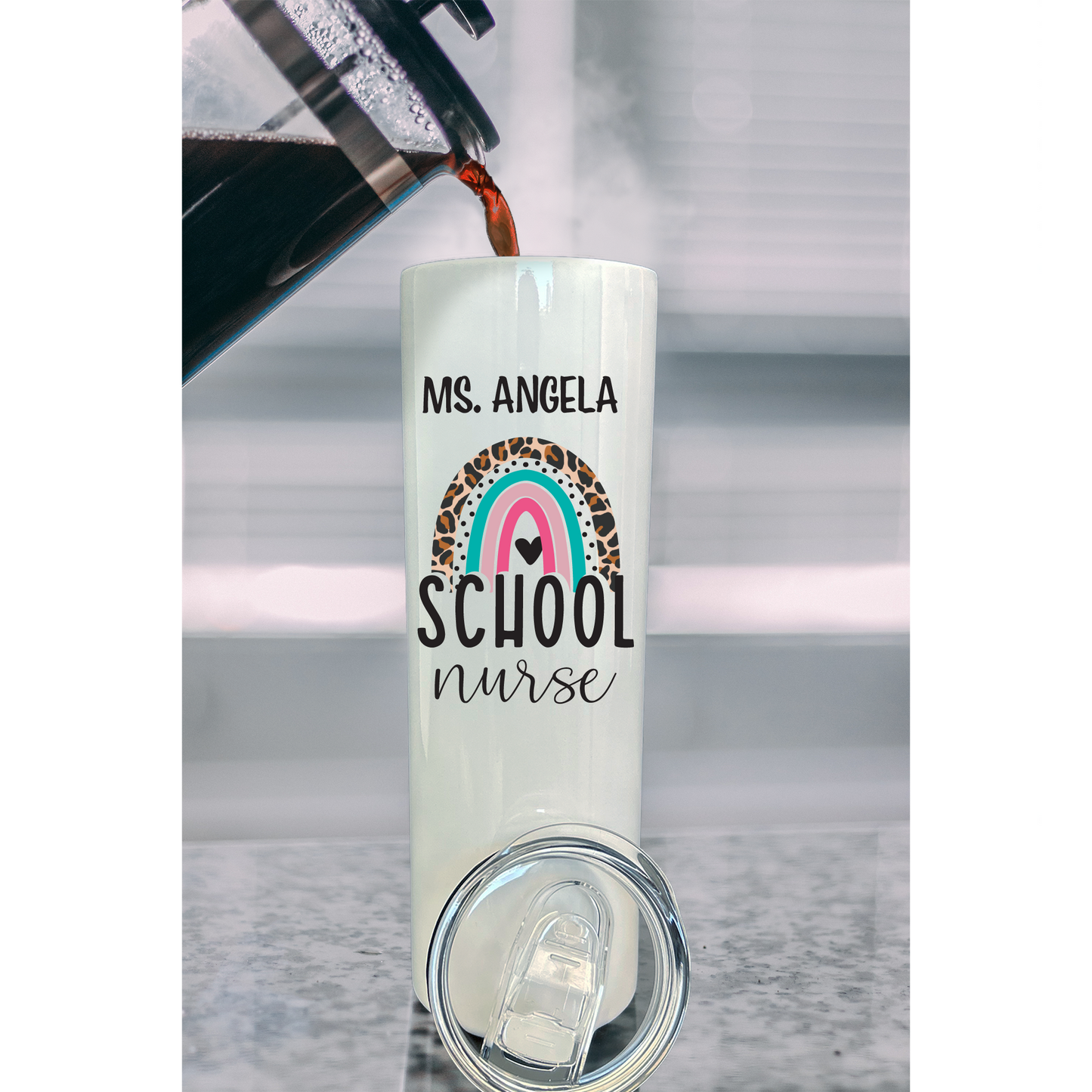 30 oz Personalized School Nurse Tumbler