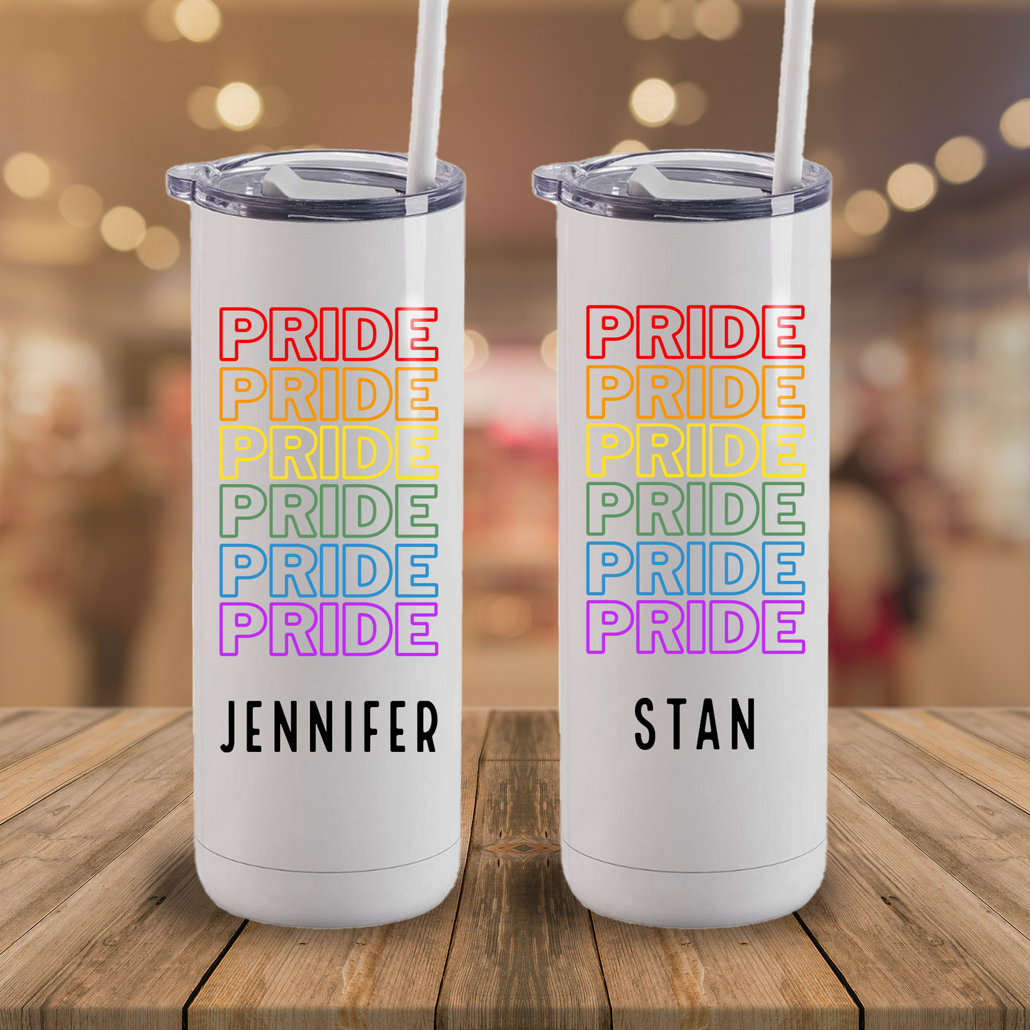 20 oz Maker Personalized Pride Pattern Tumbler