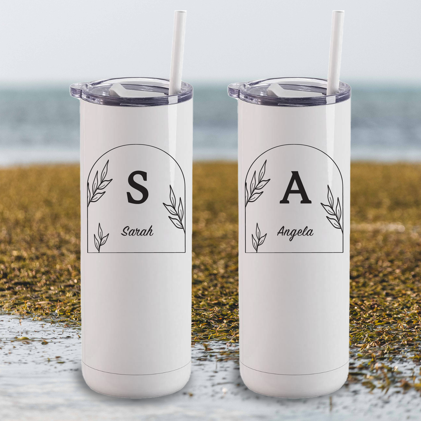 Personalized Monogram Arch Tumbler
