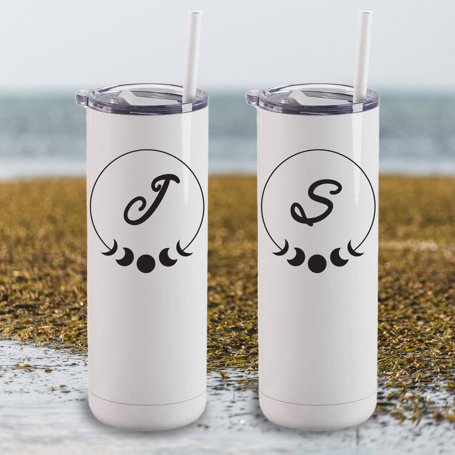 Personalized Monogram Moon Tumbler