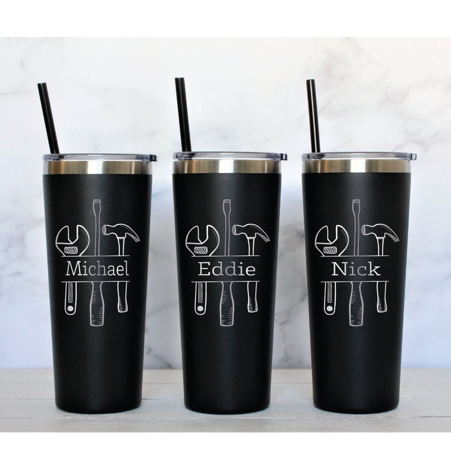 22 oz Personalized Mechanic Tumbler - Laser Engraved