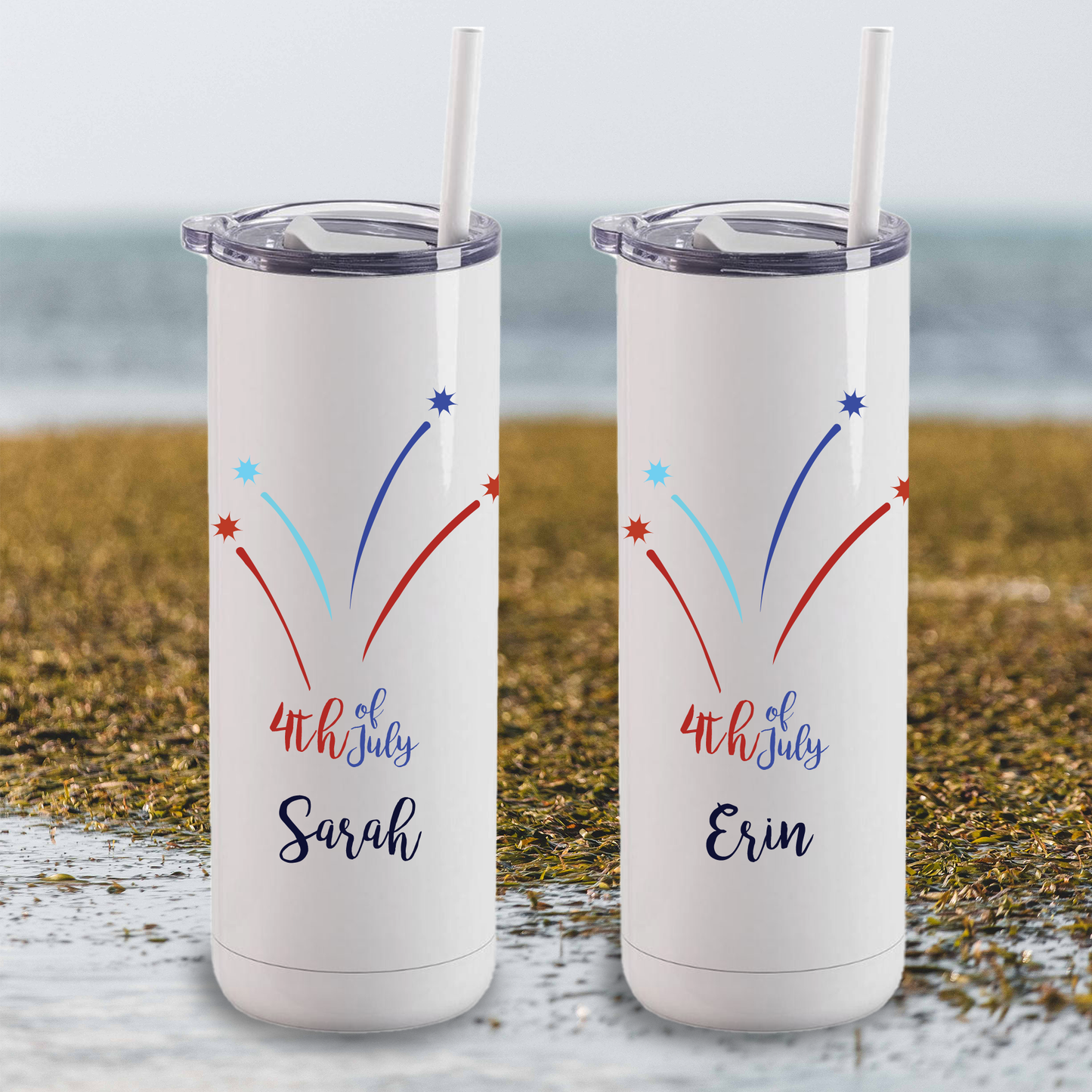 Personalized Fireworks Tumbler