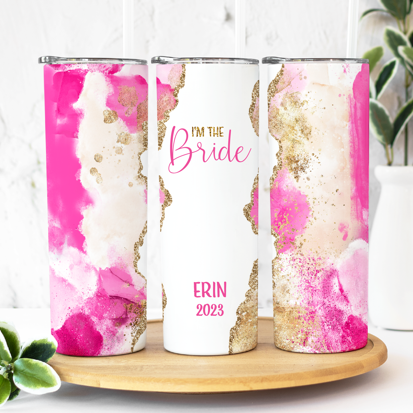 20 oz Personalized Bride Squad Tumbler