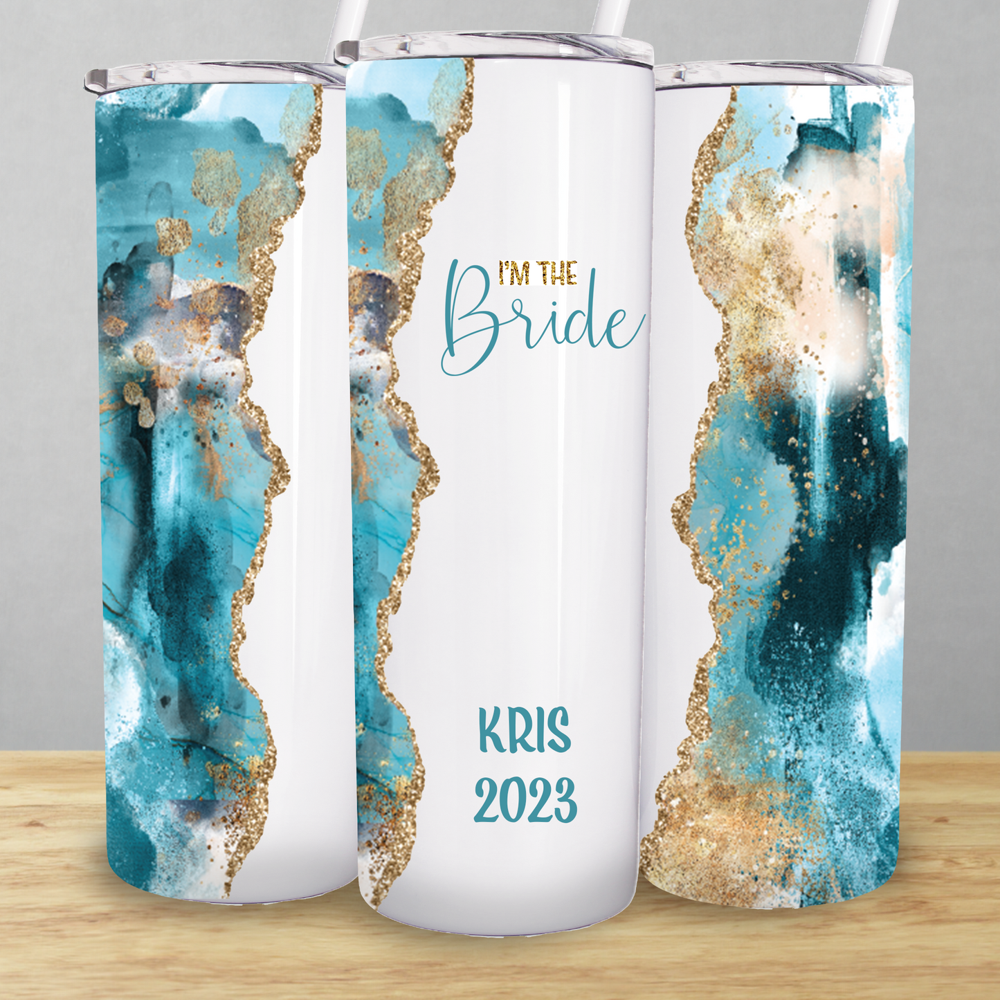 20 oz Personalized Bride Squad Tumbler