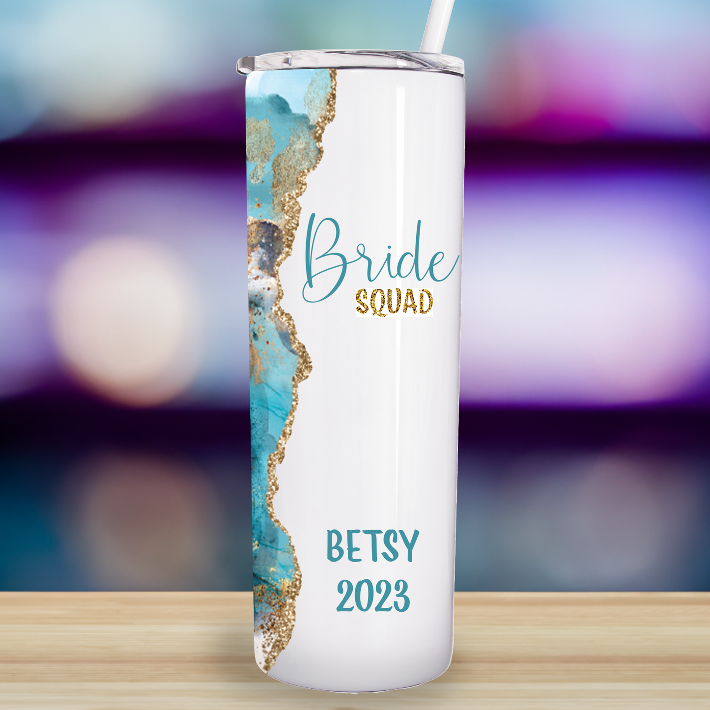 20 oz Personalized Bride Squad Tumbler