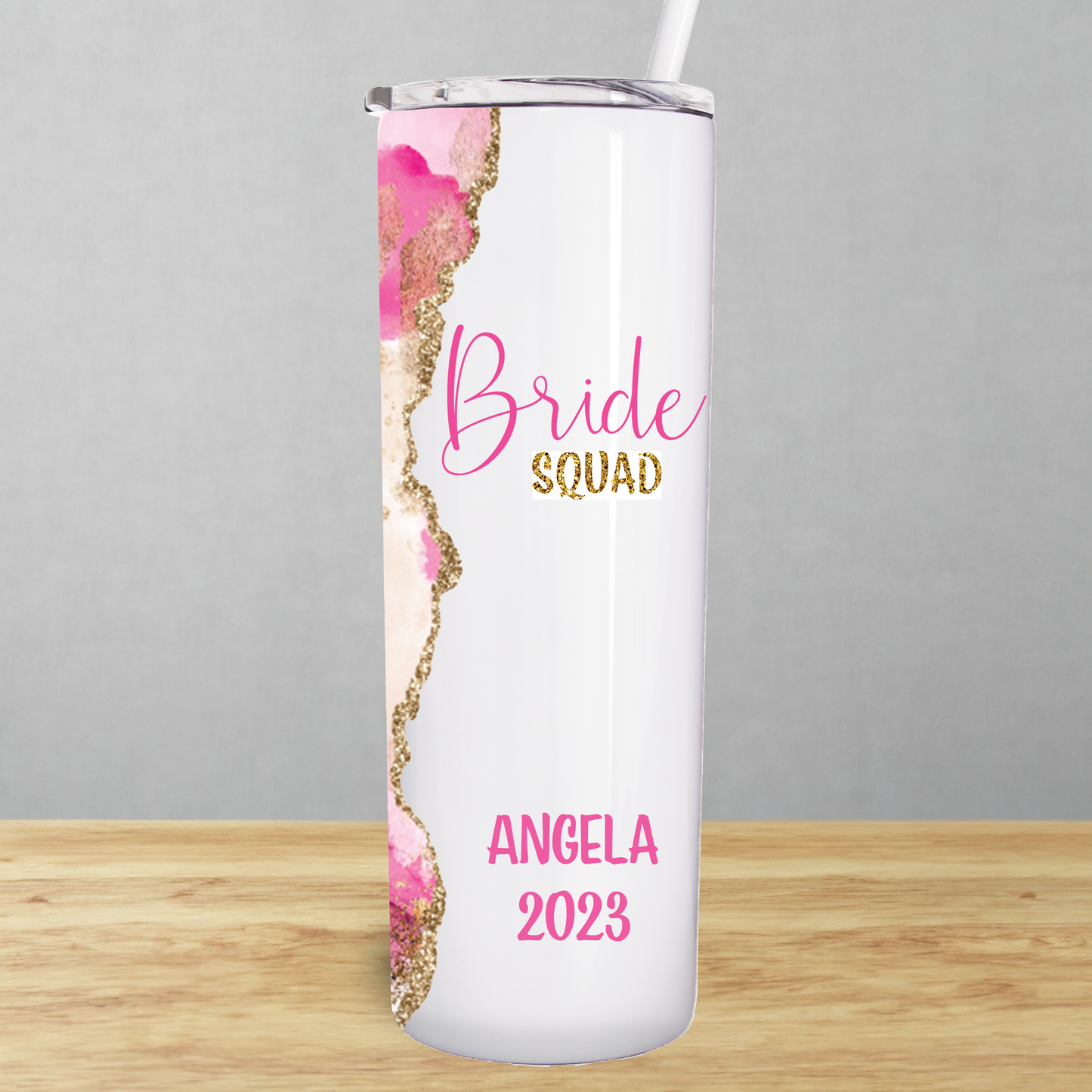 20 oz Personalized Bride Squad Tumbler