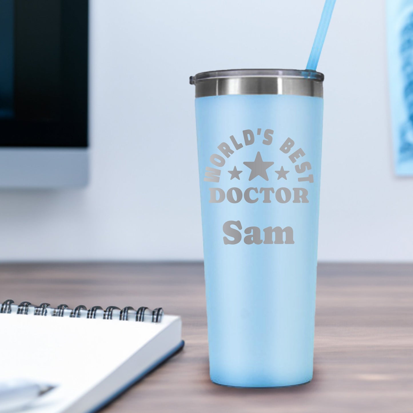 22 oz Personalized "World's Best" Tumbler Laser Engraved