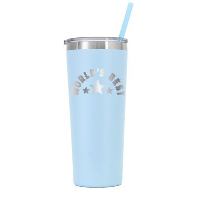 22 oz Personalized "World's Best" Tumbler Laser Engraved
