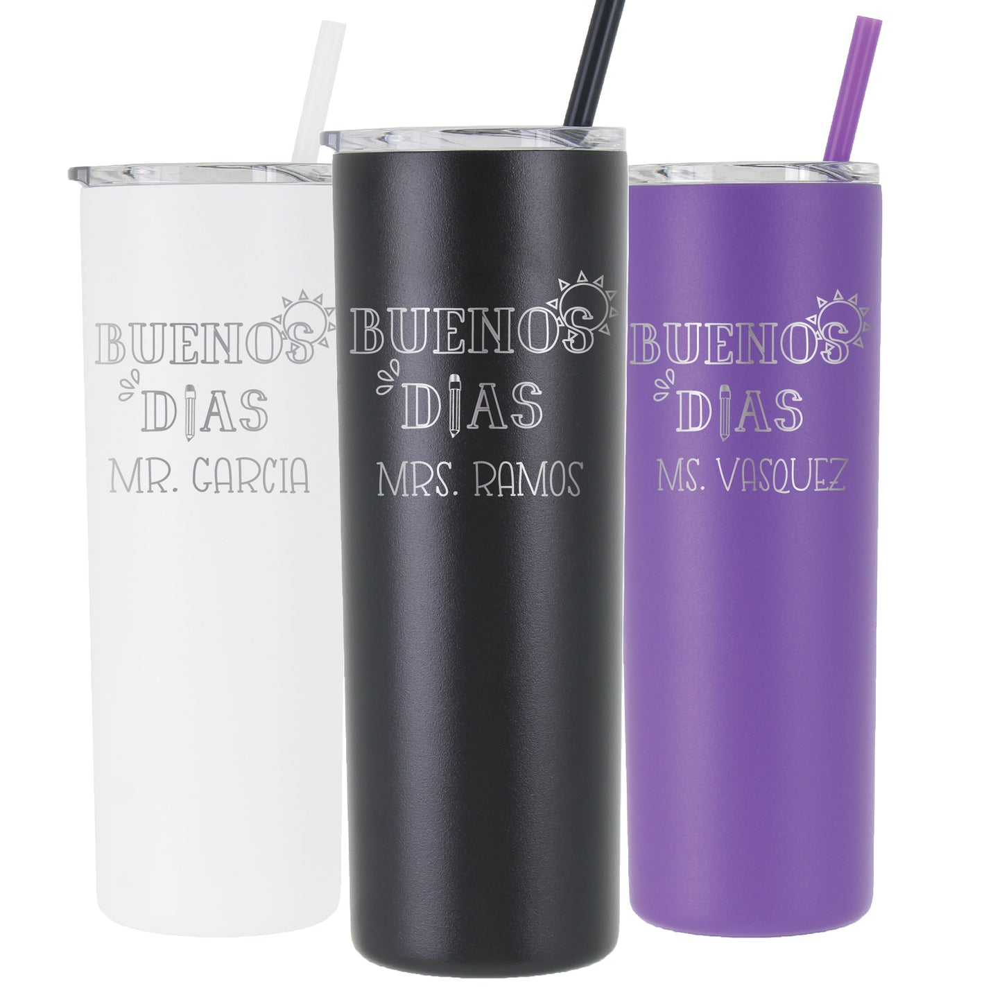 20 oz Personalized Spanish Teacher Tumbler - Laser Engraved