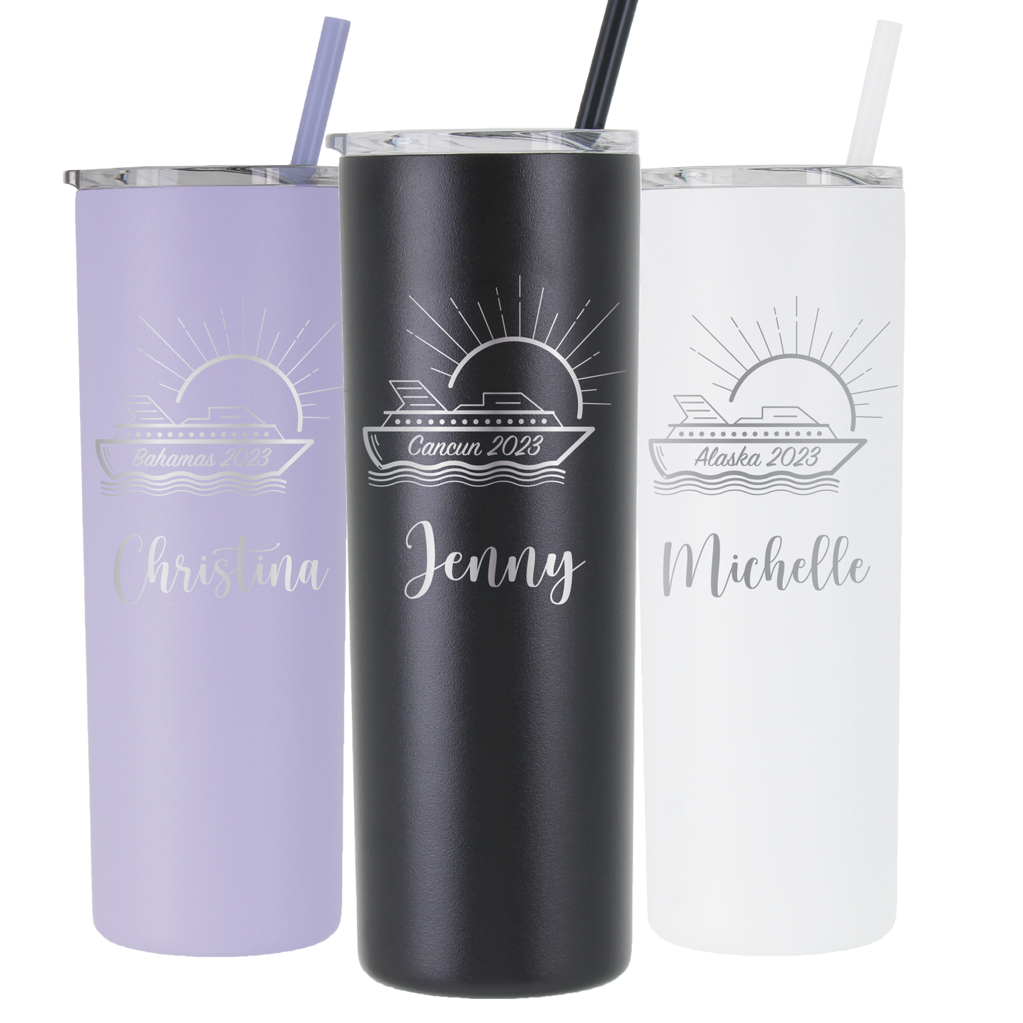 Personalized Cruise Tumbler - Laser Engraved