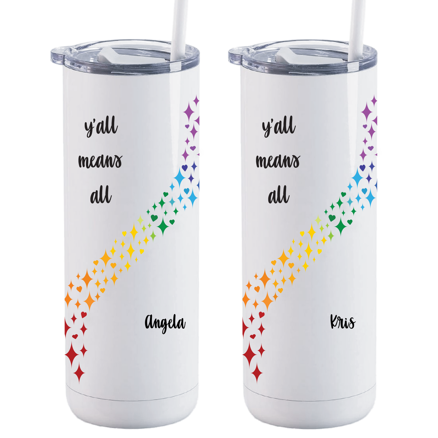 20 oz Maker Personalized Pride Y'all Means All