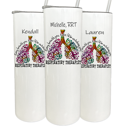 30 oz Personalized Respiratory Therapist Tumbler