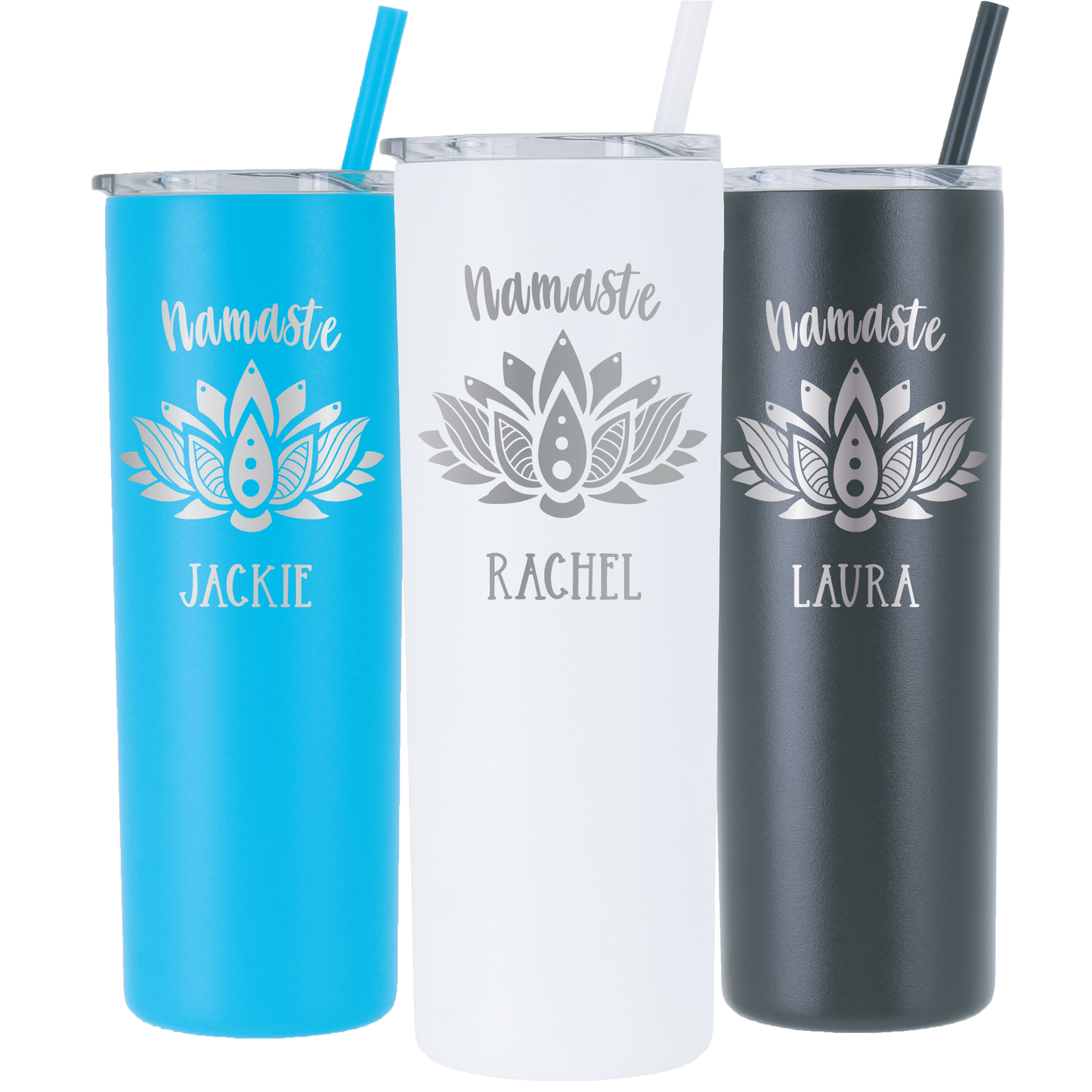 20 oz Personalized Yoga Tumbler - Laser Engraved