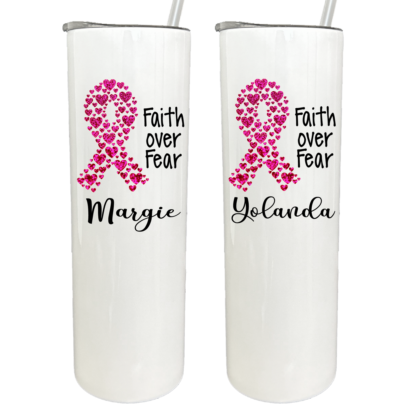 30 oz Personalized Cancer Awareness Tumbler