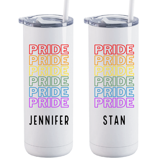 20 oz Maker Personalized Pride Pattern Tumbler