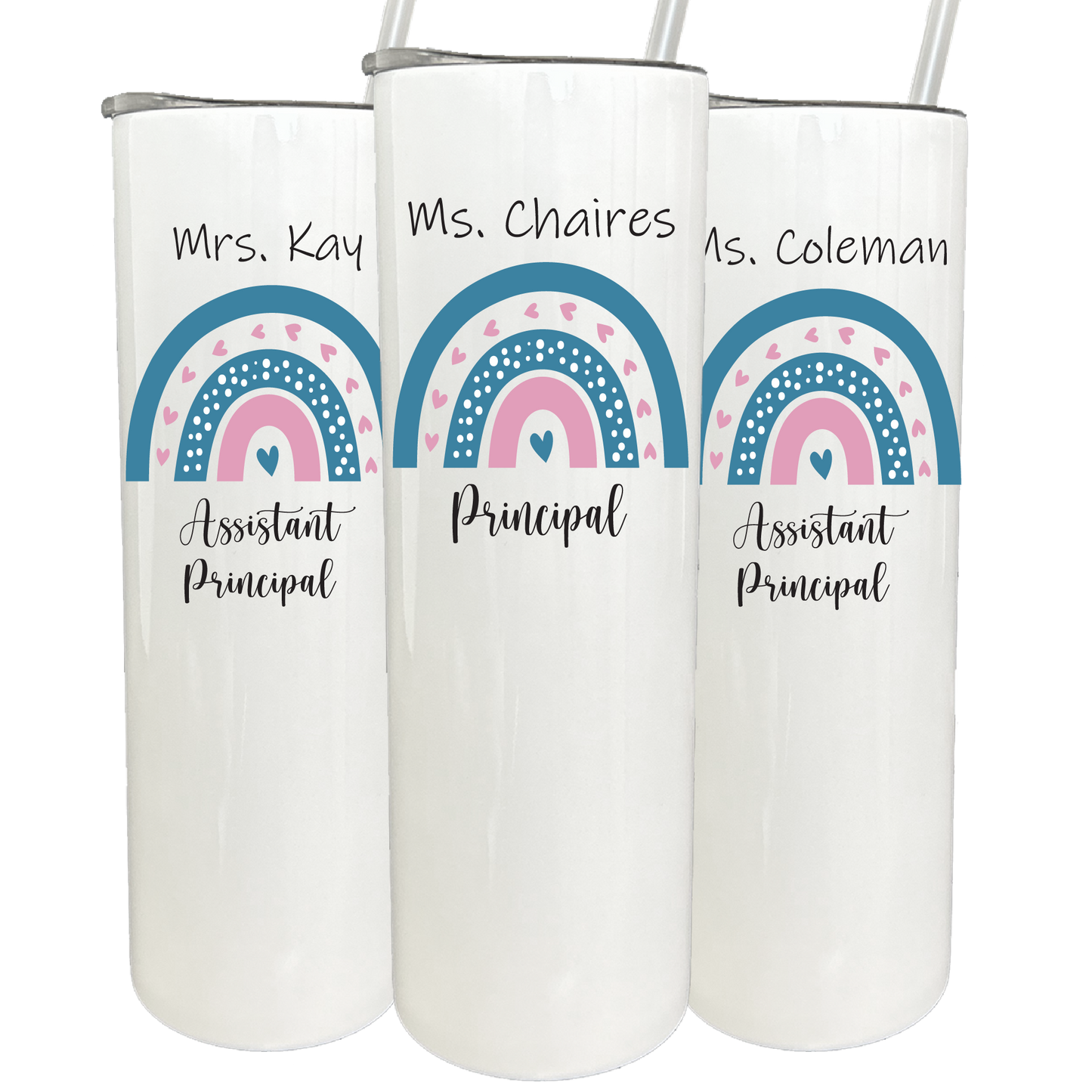 30 oz Personalized Principal Rainbow Tumbler