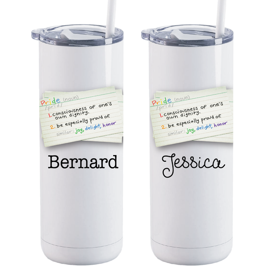 20 oz Maker Personalized Pride Notecard Tumbler