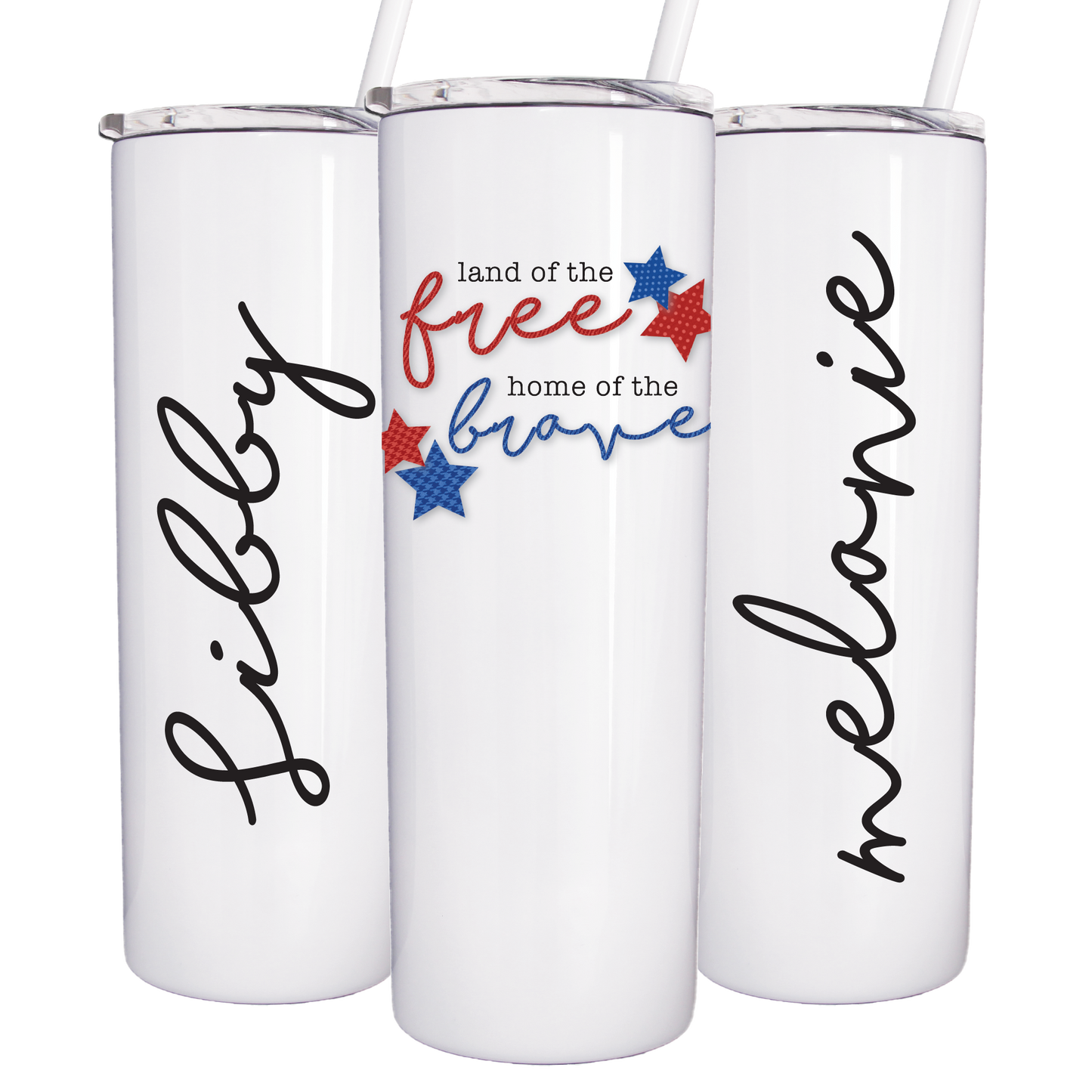 20 oz Personalized Land O' Free Tumbler