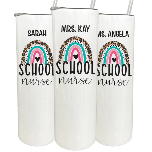 30 oz Personalized School Nurse Tumbler