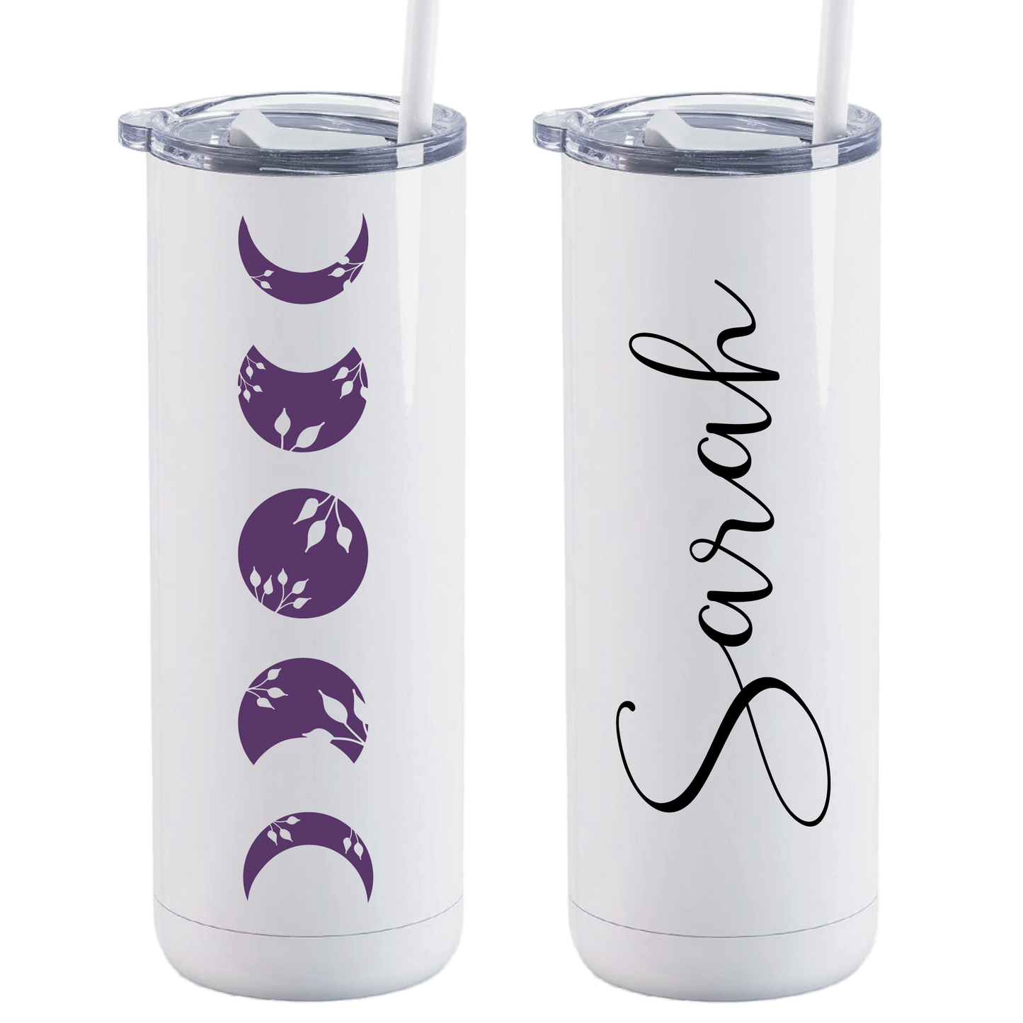 Personalized Colorful Moon Phases Tumbler