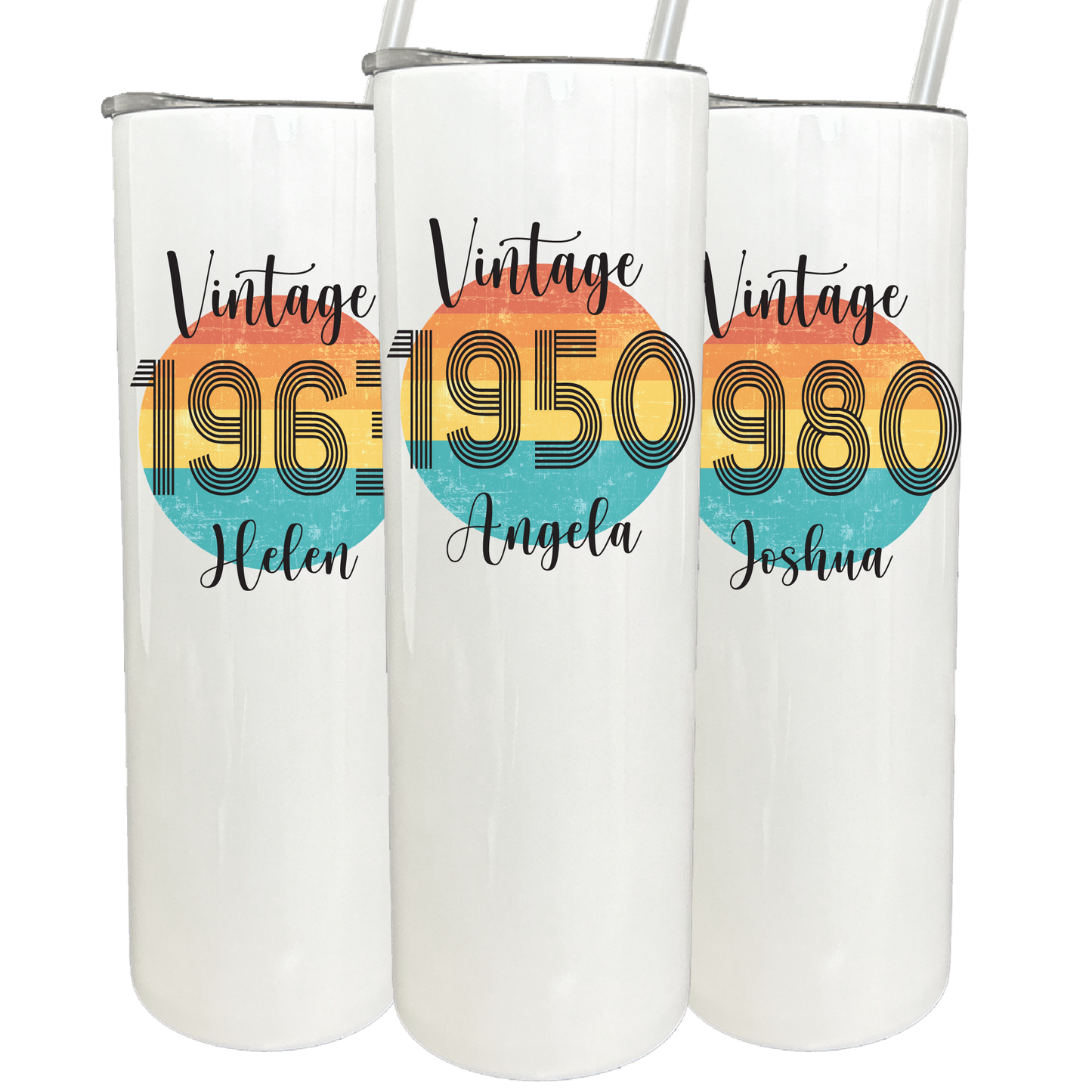 30 oz Personalized Vintage Birthday Tumbler