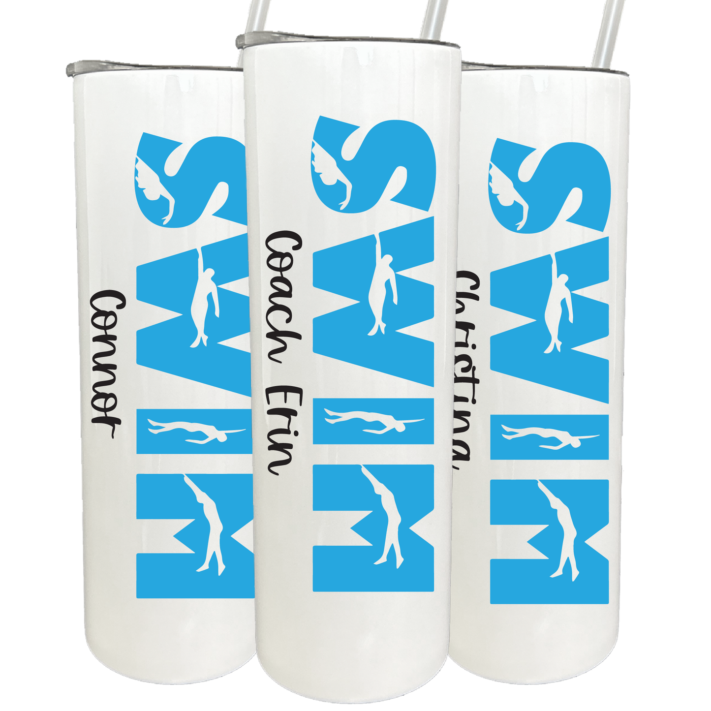 30 oz Personalized Swim Team Tumbler