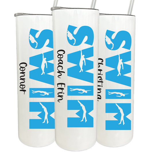 30 oz Personalized Swim Team Tumbler