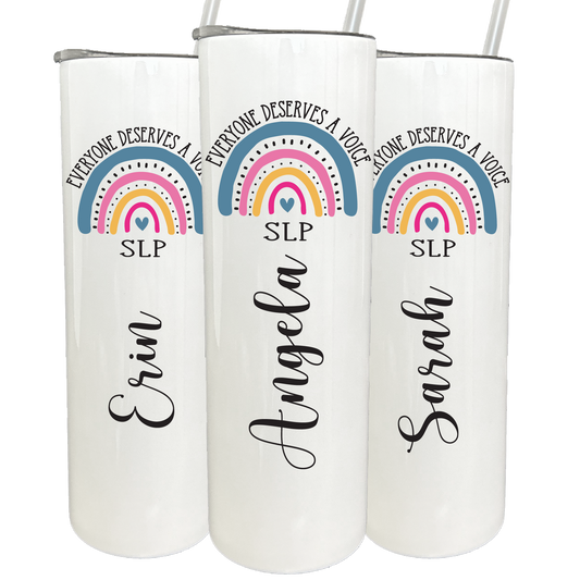 30 oz Personalized SLP Rainbow Tumbler